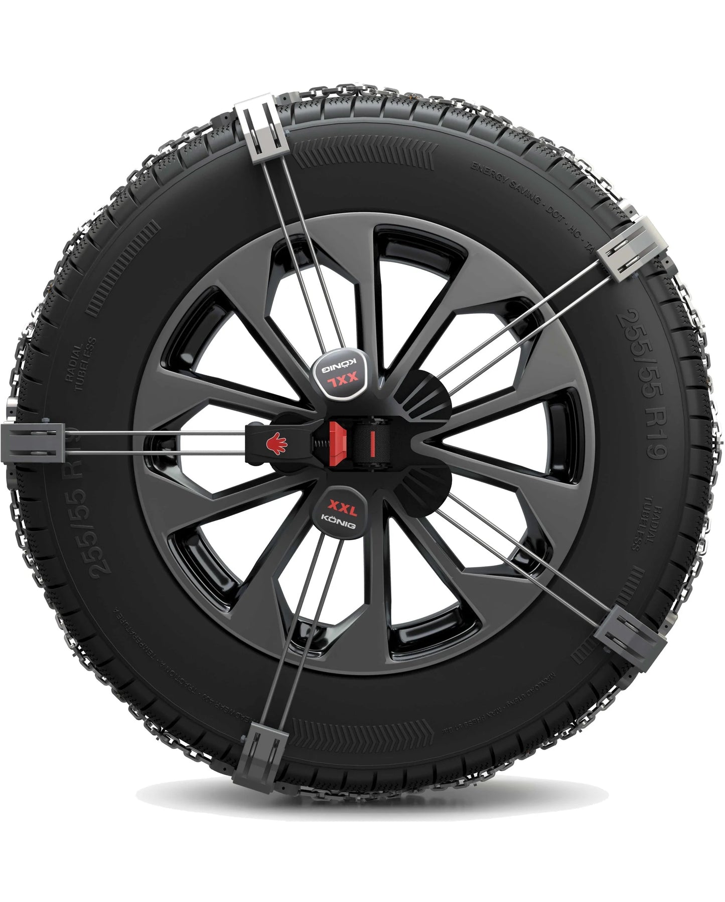 Sneeuwkettingen voor de Tesla Model Y