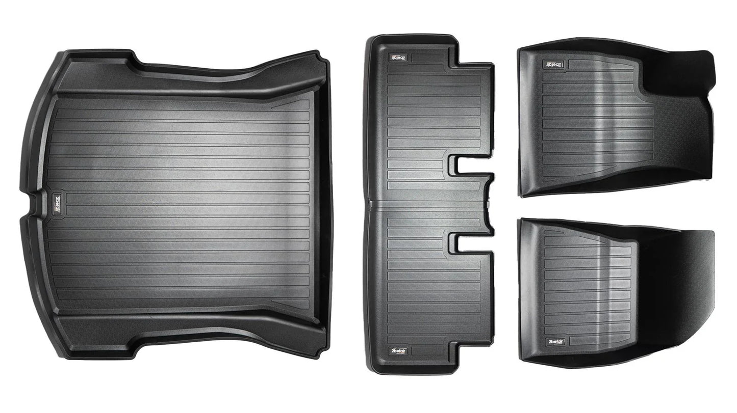 2befair premium rubberen matten complete set voor de Tesla Model 3