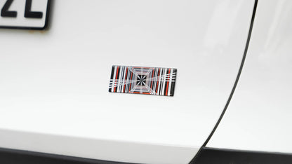 Geruit logo voor alle Tesla Modellen