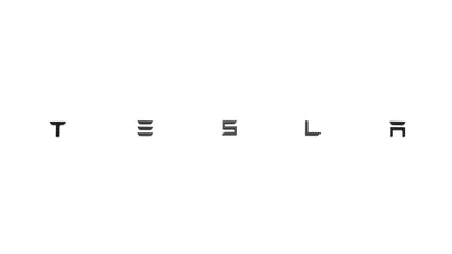 Tesla-opschrift in zwart voor alle Tesla-Modellen